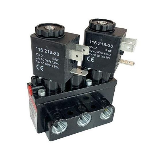 HAPECO A912SD-024A 4-Way Double Solenoid - 1/4", 24V 